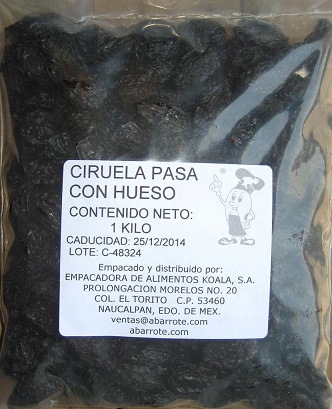 Ciruela pasa con hueso 10/1 Kilo