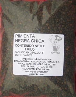 Pimienta chica 10/1 kg