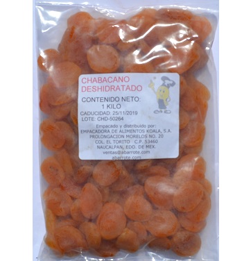 Chabacano deshidratado 10/1 kg