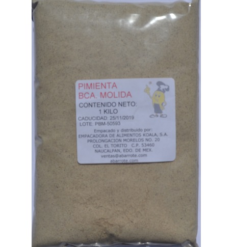 Pimienta blanca molida 10/1 kg