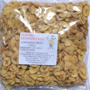 Plátano deshidratado 10/1 kg